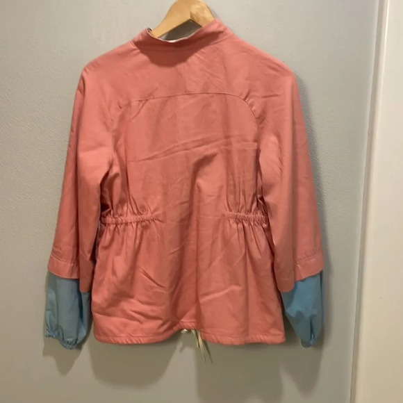 BCBG Maxazria runway pink jacket with flowers at the pockets - Picture 8 of 13